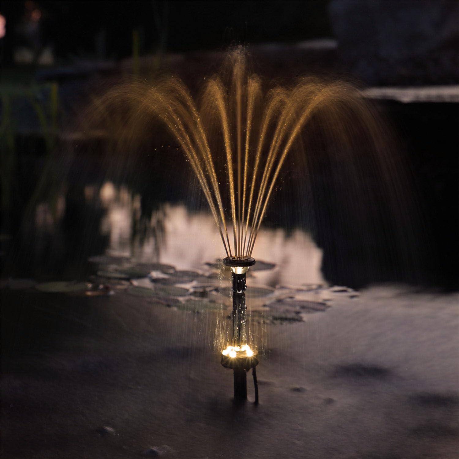 CLGarden kleine Solarpumpe mit Akku LED Beleuchtung Springbrunnen mini Pumpe für Miniteich Wasserspeier Frosch Solar Brunnen