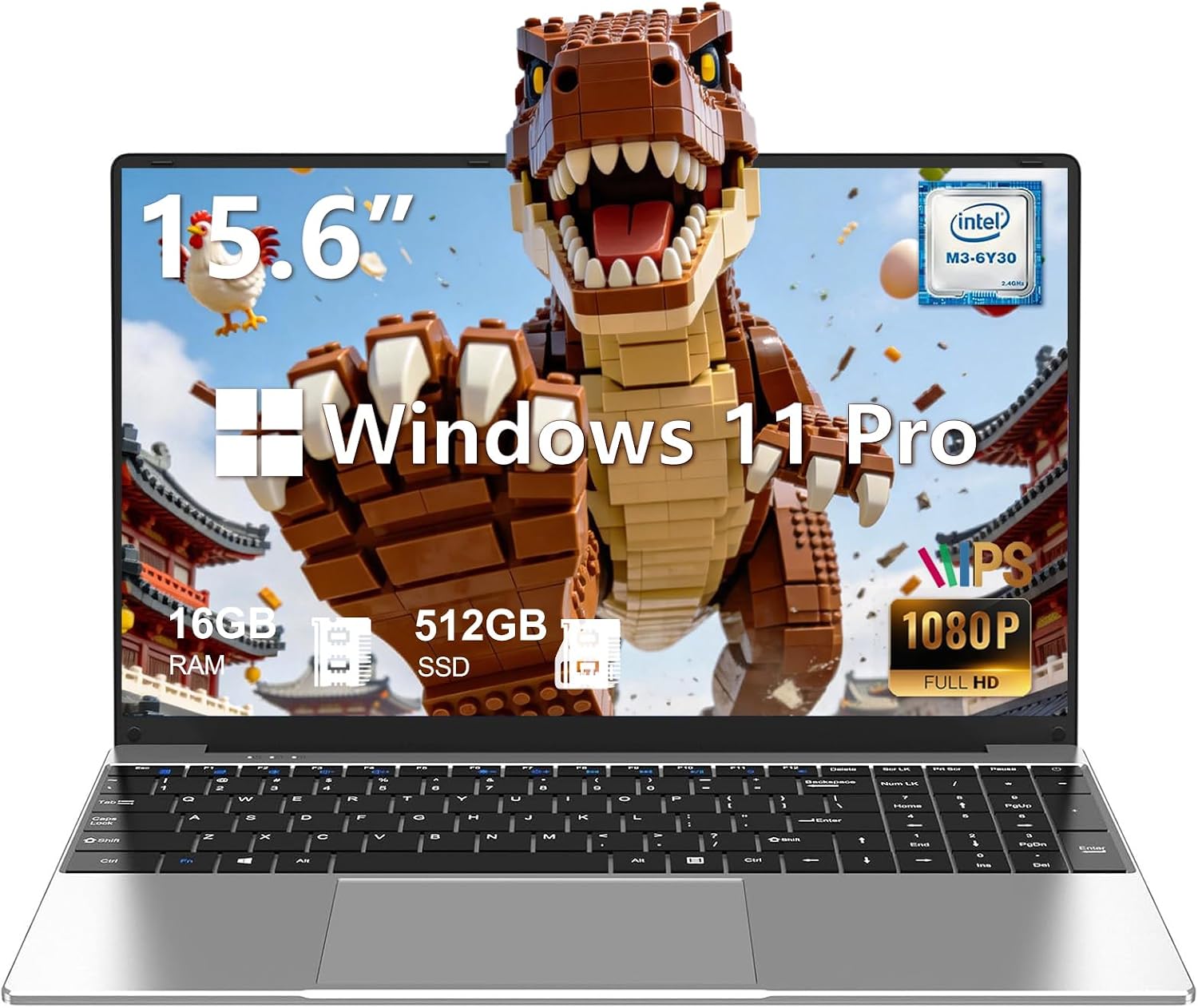 15.6“ FHD Business Laptop with Windows 11 Pro 16GB RAM 512GB SSD