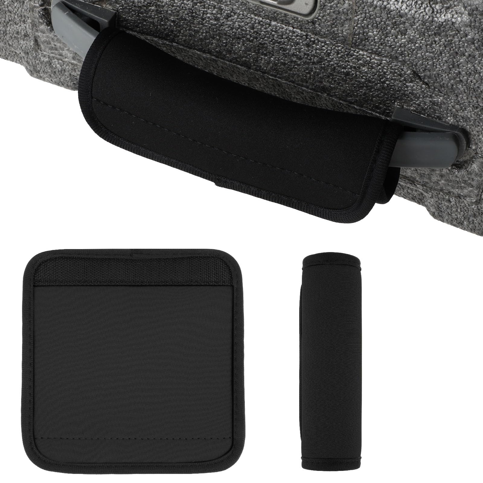 Pack van 3 Comfort Neopreen Handvat Wraps Grip/Identifier voor Reistas Bagage Koffer (ZWART