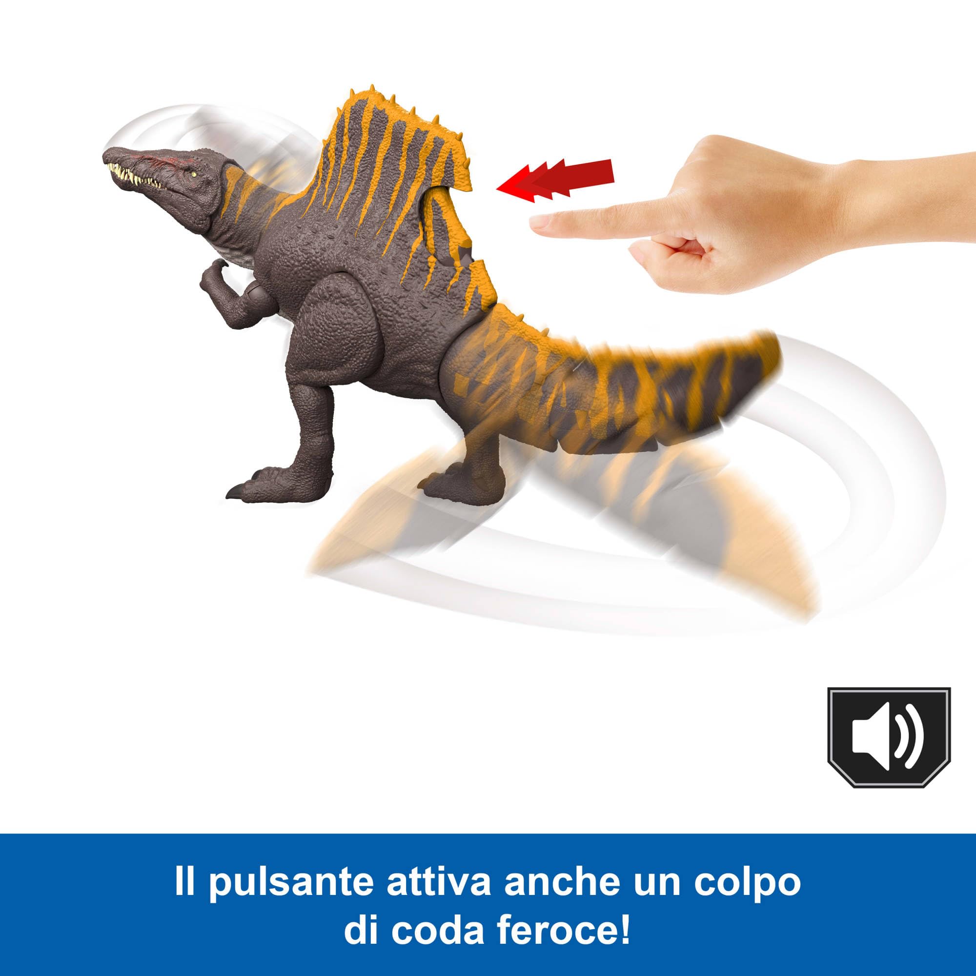 Mattel Jurassic World La Rinascita Spinosauro Coda Letale