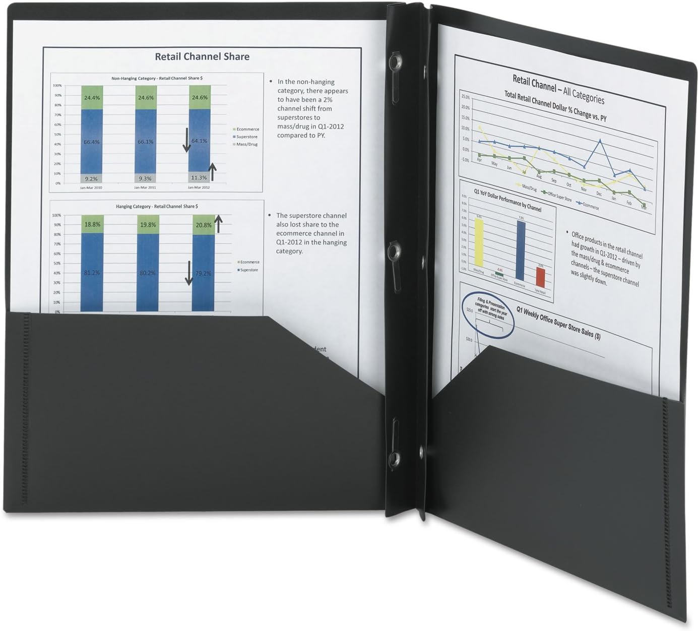 Amazon.com : Smead Two-Pocket Heavyweight Folder, Tang Strip Style ...