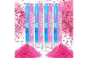 Stunning Pink Gender Reveal Powder Cannon 4-Pack