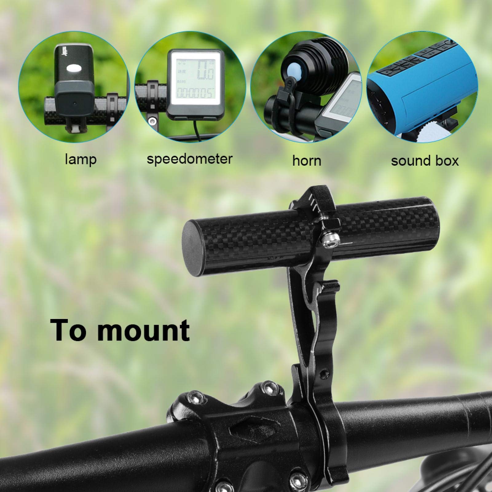 Supporto prolunga manubrio bicicletta con supporto telefono