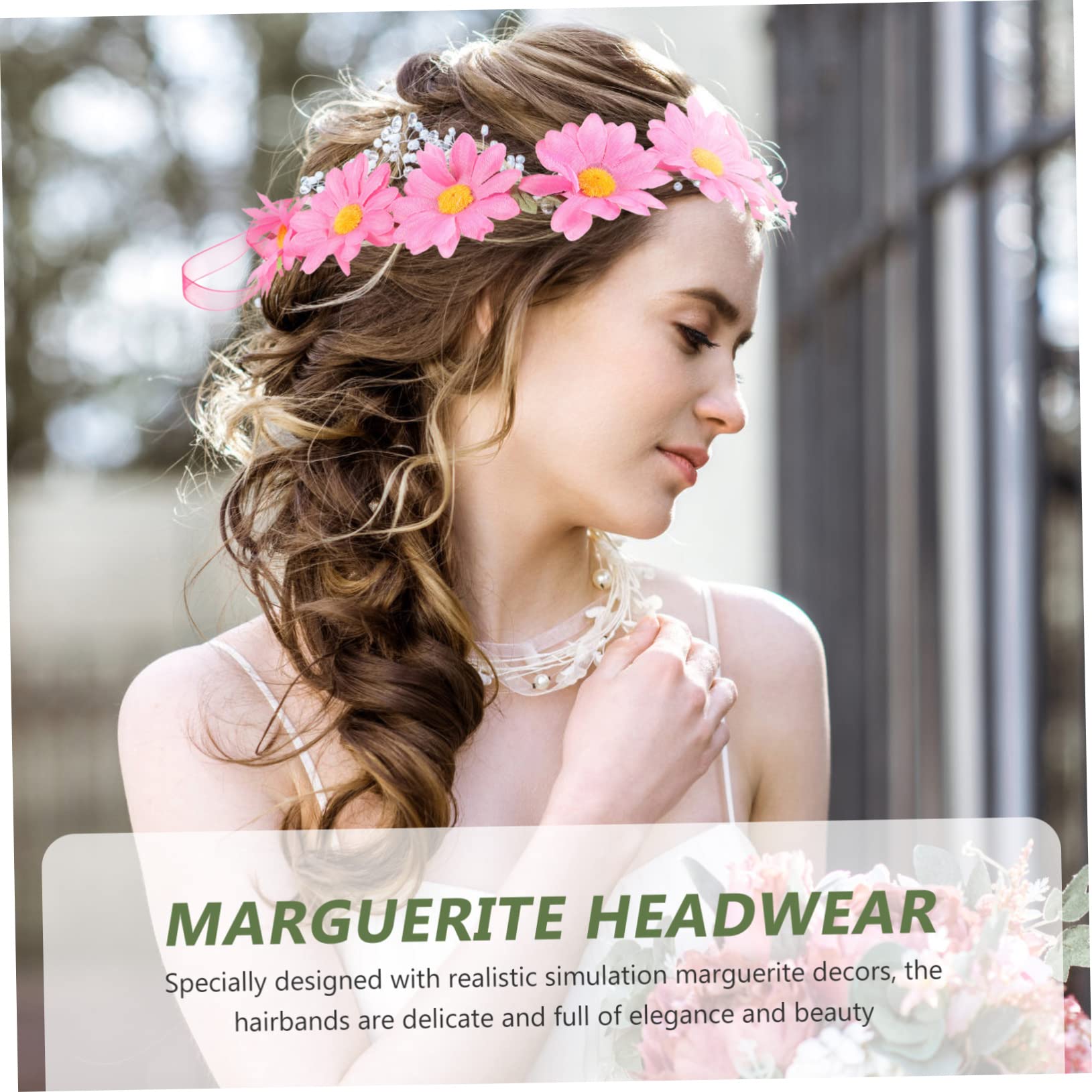 minkissy 12pezzi Marguerite Headband Per Donne e Spose Cerchietti Floreali Eleganti Per Cerimonie Feste e Foto Accessori Matrimonio Colori Mixati