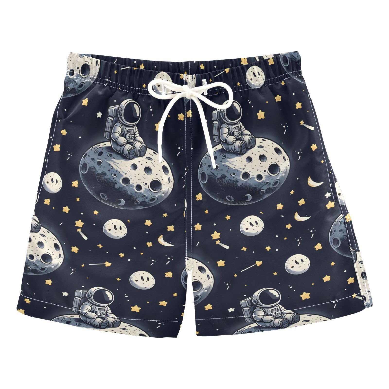 Lonely Astronaut on The Moon Boys Swim Trunks Toddler Shorts Swimwear Boardshorts Multicoloured