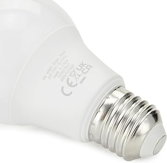 Amazon Basics LED E27 Edison Screw Bulb, 8W (equivalent to 60W) Cool White, Non-Dimmable (2-Pack) [Energy Class F]