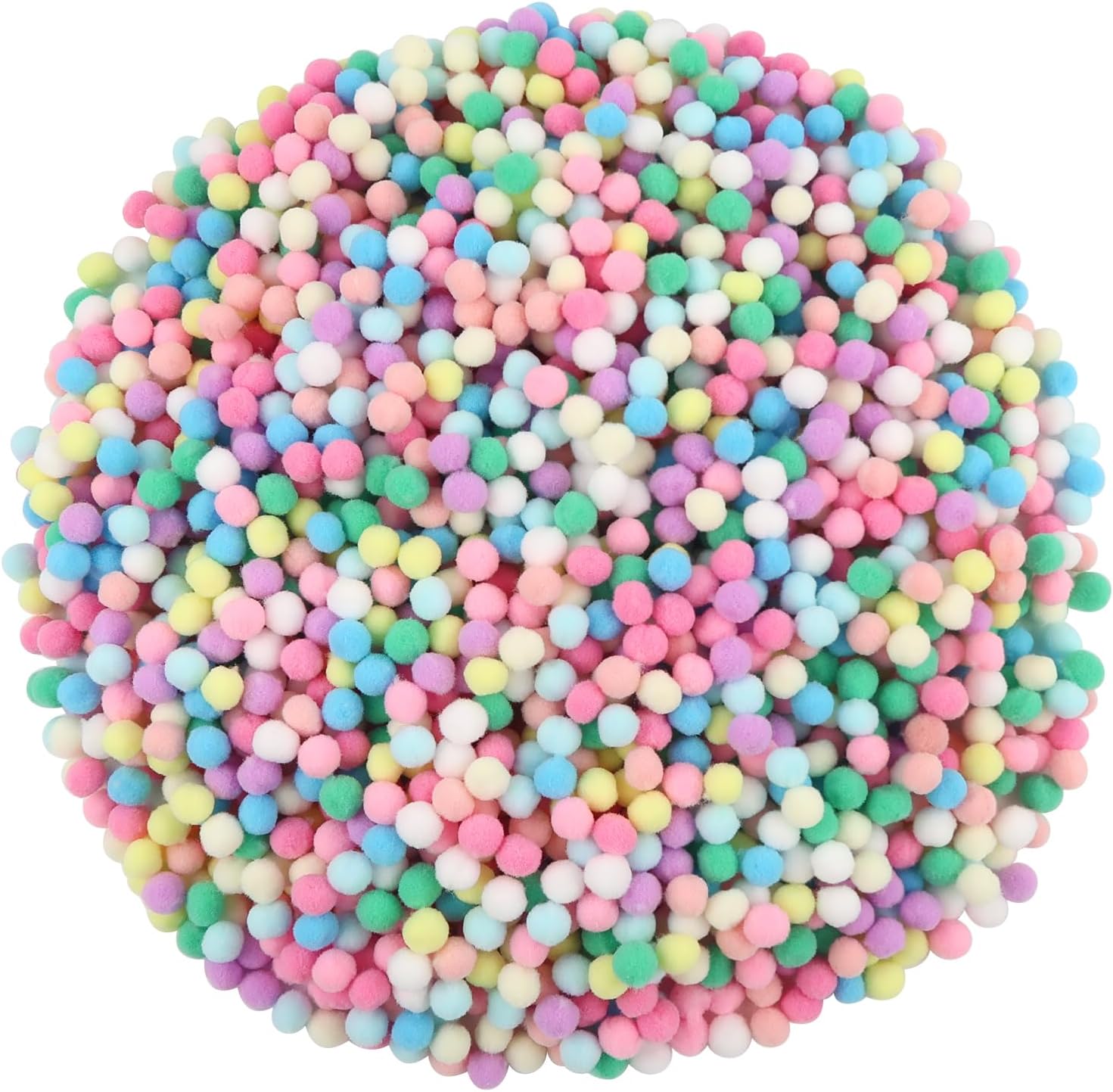 TOAOB 150pcs Large Pom Poms 1 Inch Multicolour Craft Pom Poms Fuzzy Pompoms Balls for DIY Crafts Projects Home Decorations