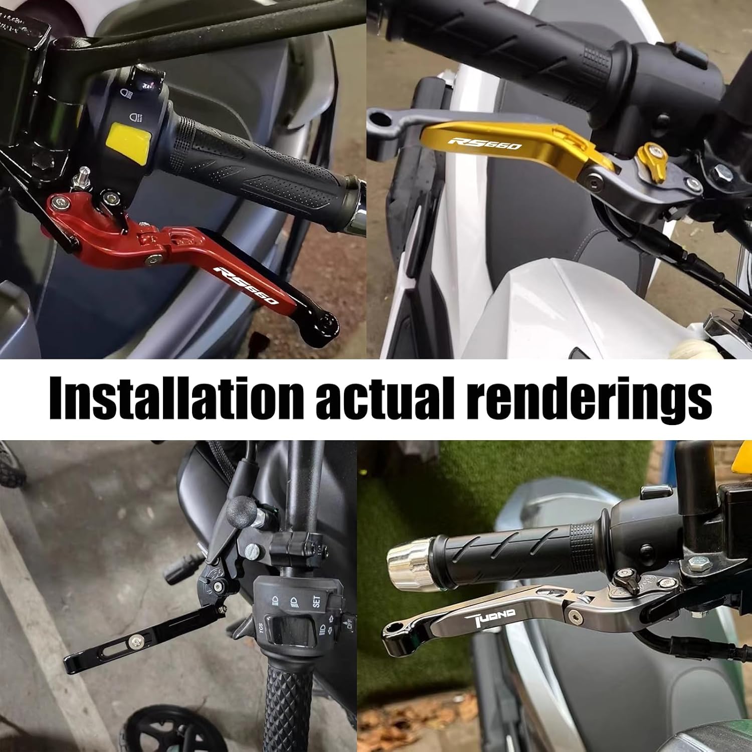 for RS660/Tuono 660 2024 New Motorcycle Parts CNC 6-Speed Adjustable Retractable Foldable Brake Clutch Lever rs660 Tuono 660 2020-2024 (RS660,Gold Black Gold)