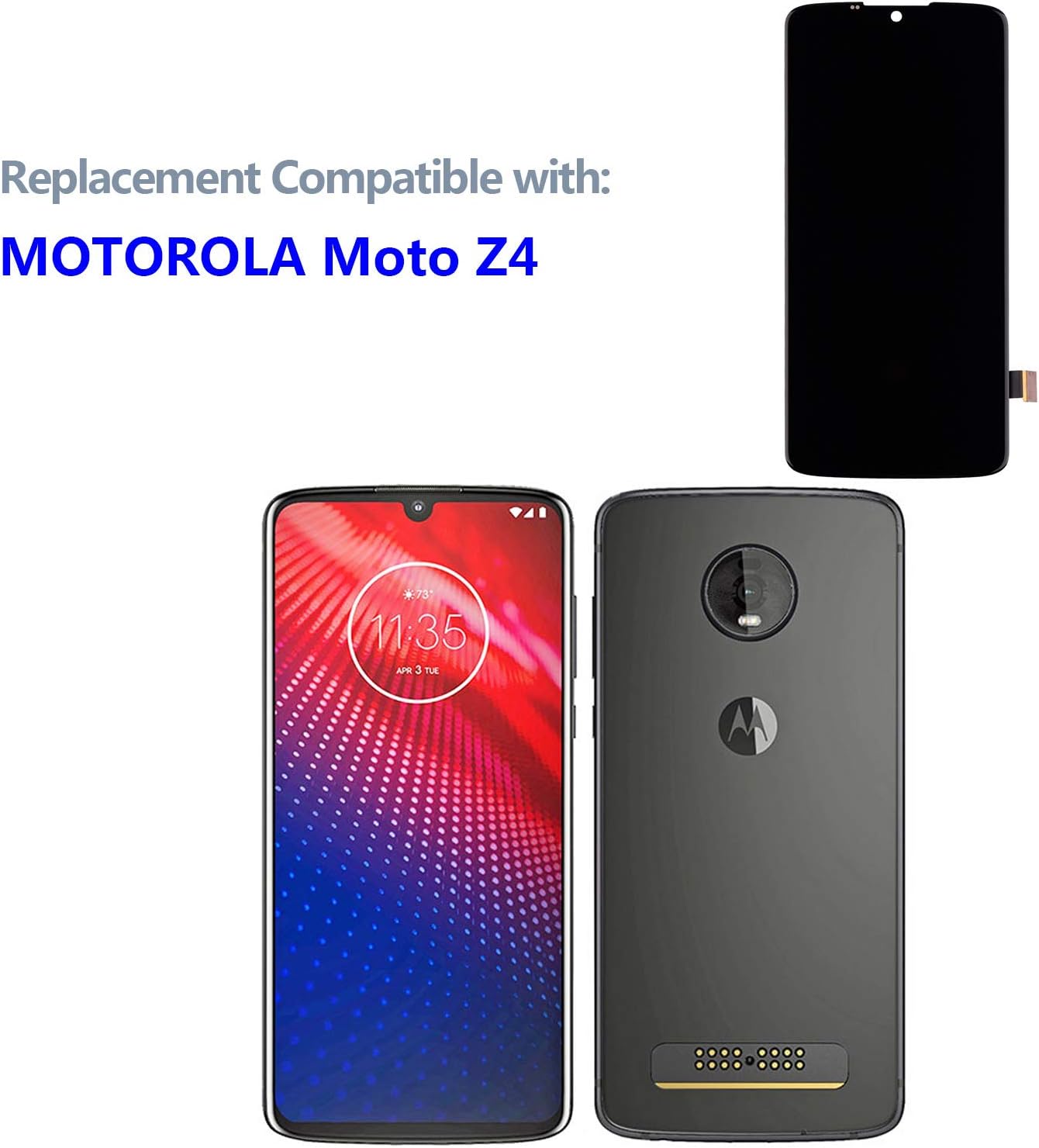 🔥 Hot Deals SWARK OLED Display Compatible with Motorola Moto Z4 6.4 inch (Black) LCD Display Touch Screen Display + Tools