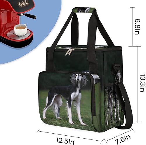 Miniatura 2 de Divertida cafetera con patrón de perro, bolsa de transporte para Keurig K-Mini o K-Mini Plus K-Cup Pods almacenamiento portátil cafetera bolsa de