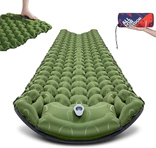 Camping Sleeping Pad Ultralight: Self Inflating Air Mattress, Compact & Lightweight, Wide Insulated Inflatable Camp Mat for Outdoor, Hiking, Tent, Backpacking(3.1inch Thick)