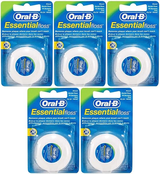 Oral-B Essential Floss Naneli ve Mumlu Diş İpi 50 m x 5 Adet