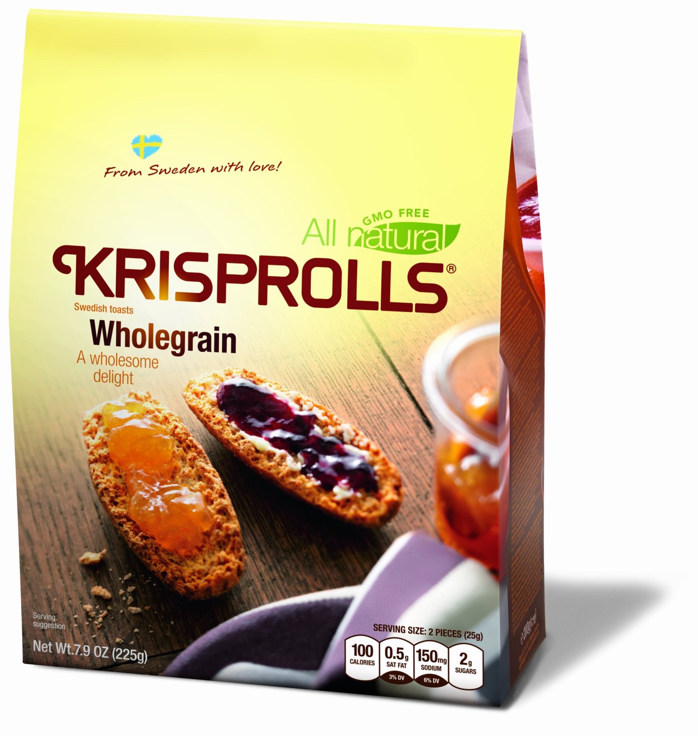 Pagen Original Wholegrain Wheat Krisprolls, 7.9 Ounce