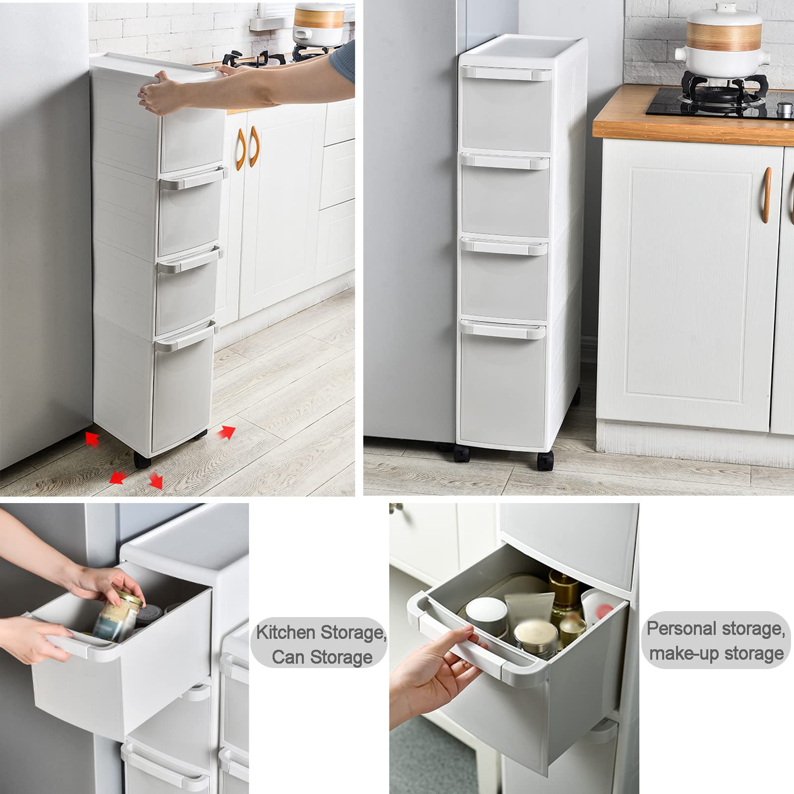 Armadietto da Pavimento ad Angolo Piccolo per Il Bagno, Organizer per lavabo da Bagno Stretto con cassetti e rotelle, armadietto portaoggetti per Carta igienica