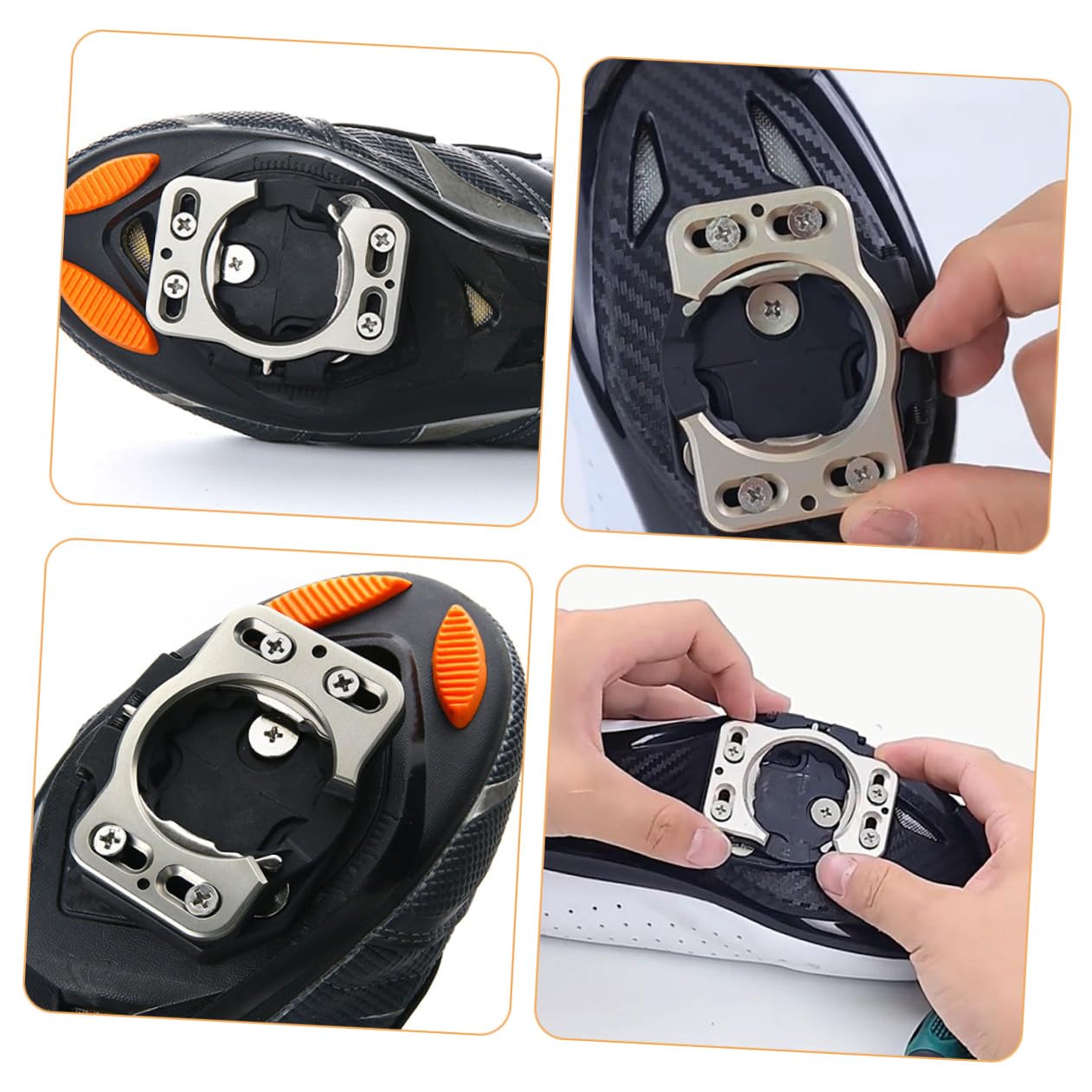 2pezzi Tacchette Per Bici Da Strada Sgancio Rapido Accessori Per Scarpe Da Ciclismo Copriscarpe Per Bicicletta Copritacchette Per Bicicletta Fermo Per Movimento Bici Adattatore Per