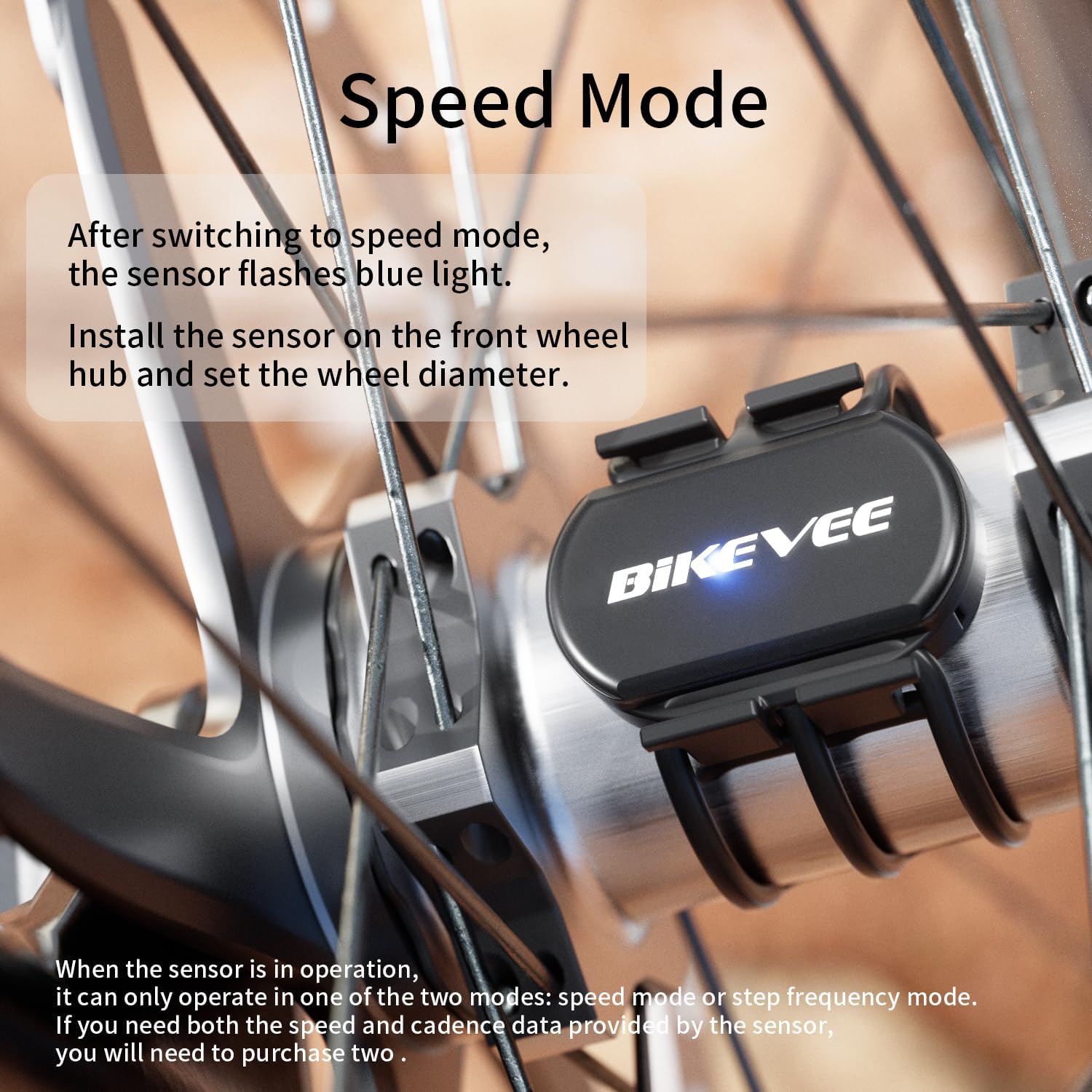 Cadence & Speed Sensor for Cycling, Wireless Bluetooth & ANT+ RPM Sensor for Road, Spin & Indoor Bikes, Compatible with Zwift