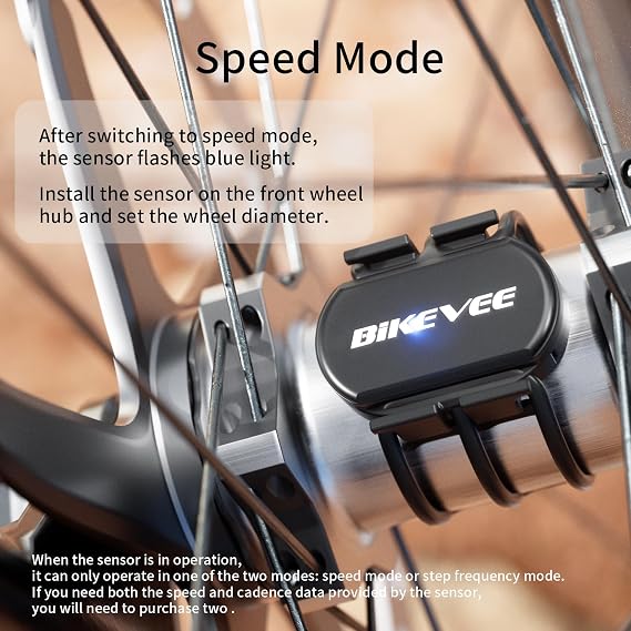 Wireless Speed and Cadence Sensor Bluetooth ANT+ Cycling RPM Sensor for Road Bikes Spin Bikes Trainers Indoor Outdoor Sports Cycling Computers