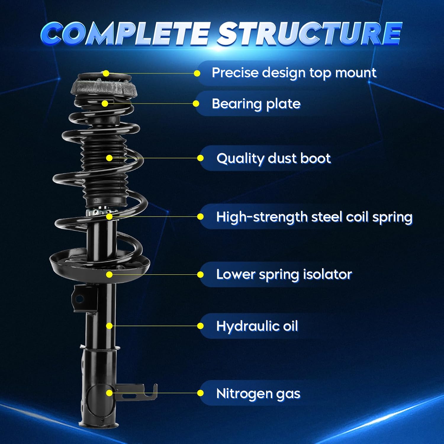 Front Strut Assembly & Sway Bar Links for 2012-2017 Buick Verano 2.4L, Shock Absorbers Replace 172664 172663 4PCS 2013 2014 2015 2016
