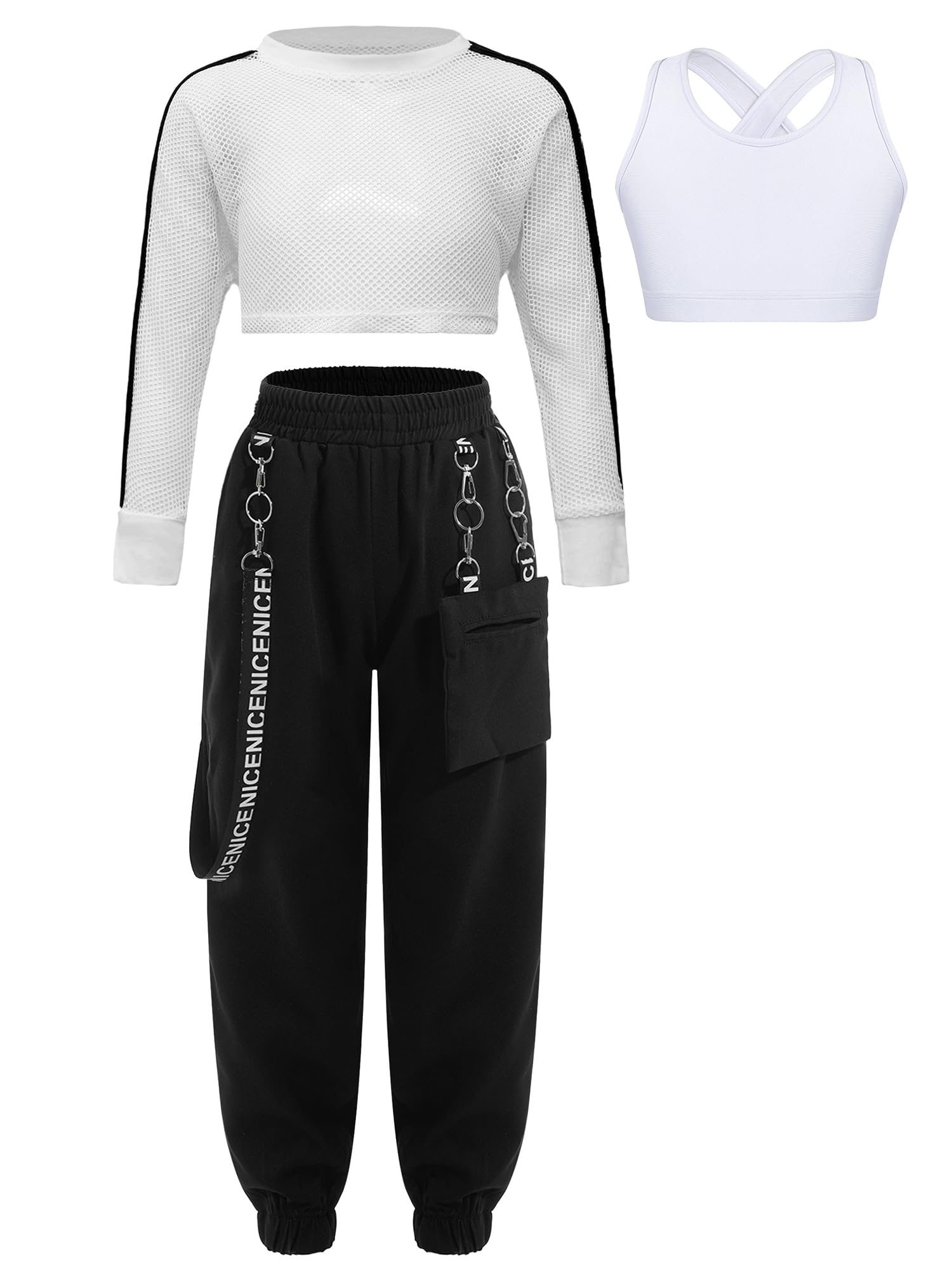 Niños Top Corto Deportivo Niñas Con Tank Crop Tops Para Niñas Top Deportivo Conjunto Ropa Deportiva Verano Pantalones Clase Baile
