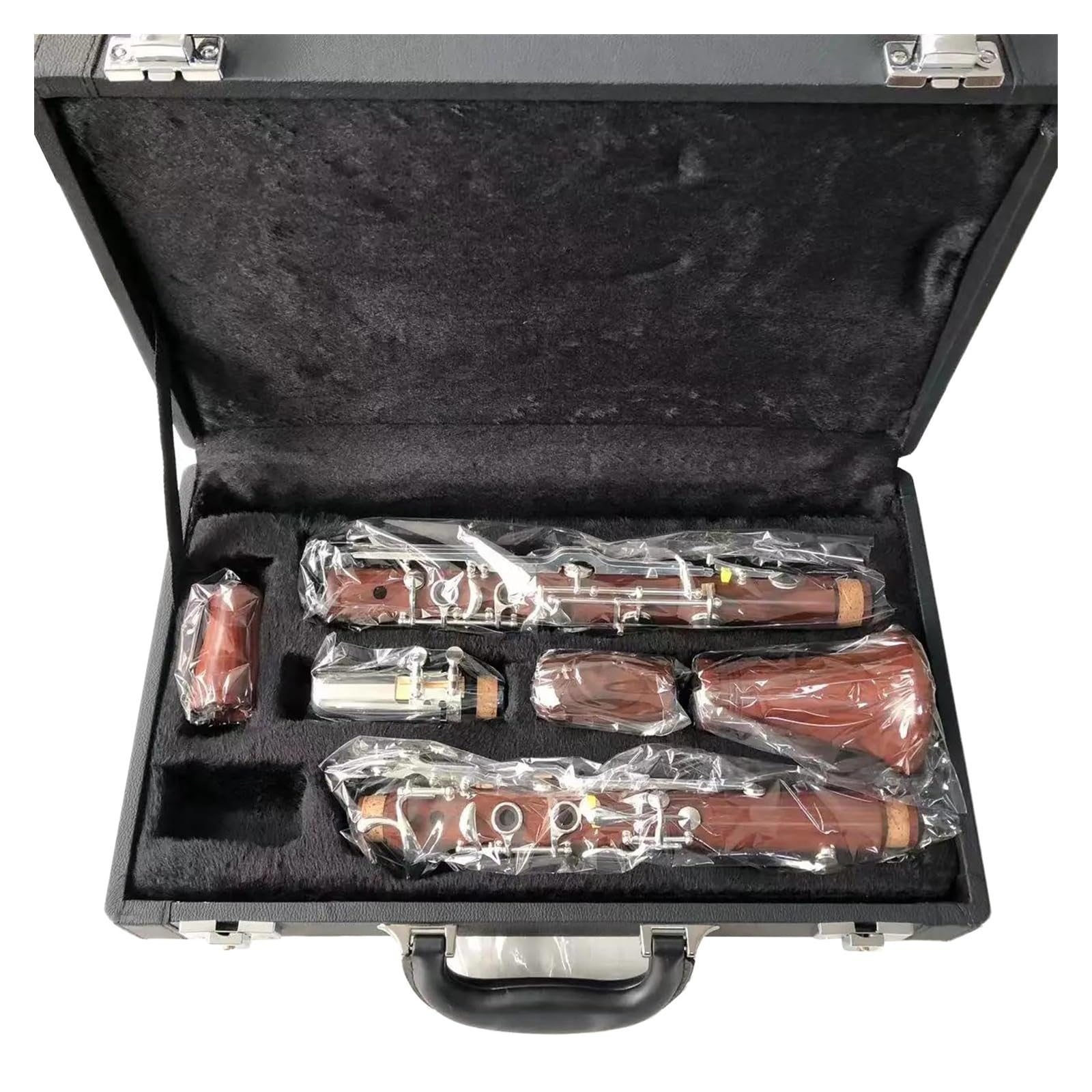 Corpo In Tubo Di Palissandro Chiavi Placcate In Argento Clarinetto Tono G Strumento A Fiato Con Custodia Clarinetto per Principianti