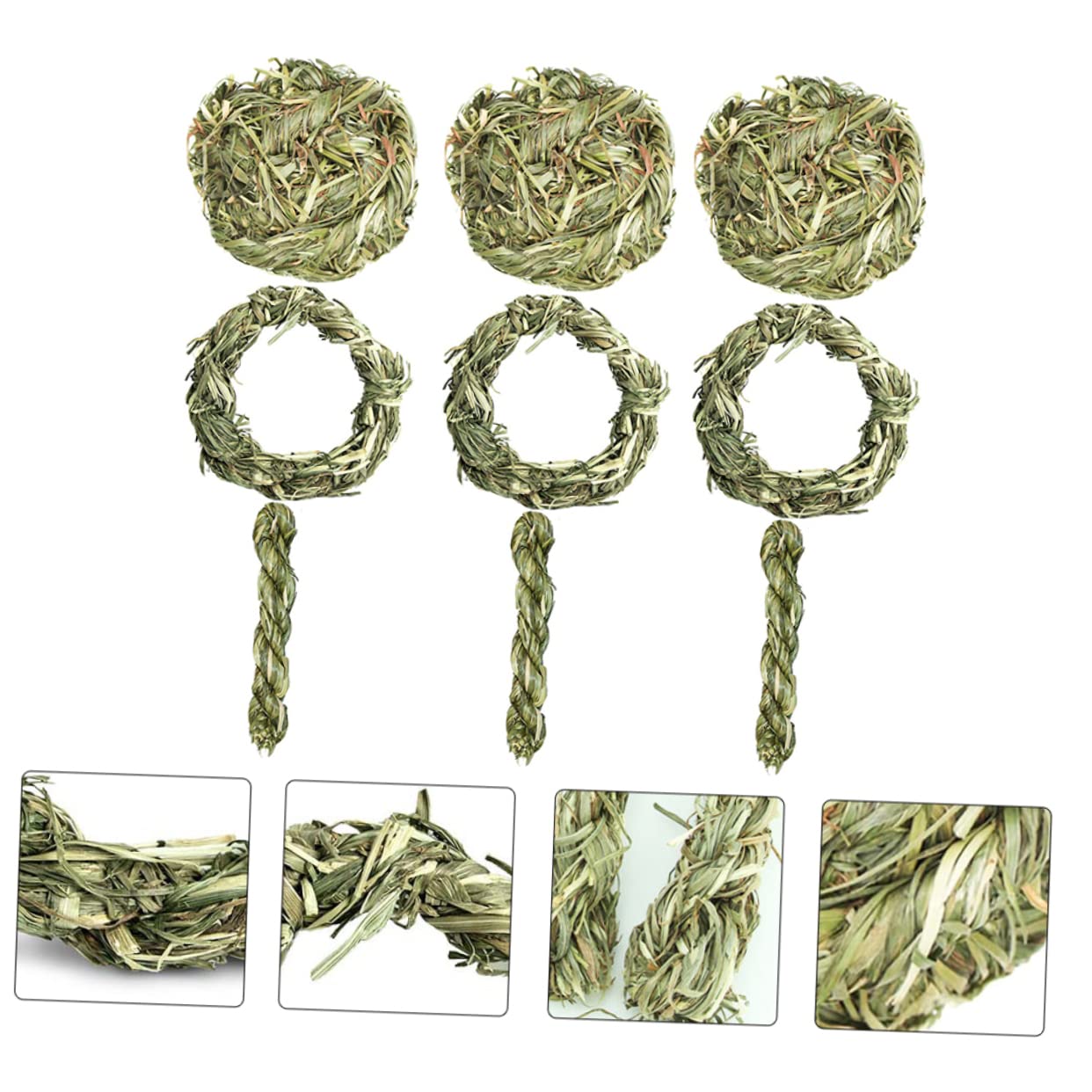 Beavorty 18pièces Jouets à Mâcher Graminées pour Rongeurs Accessoires De Molarité pour Chinchilla Et Complet De Snacks à