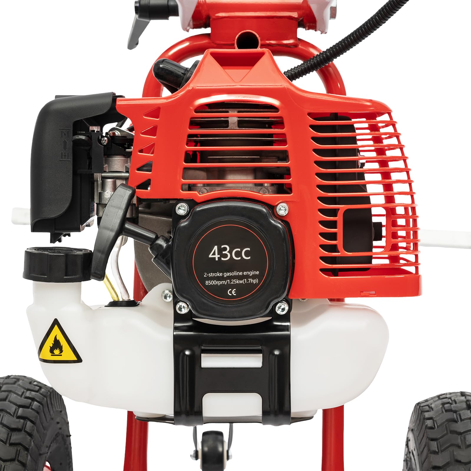 2 tempi, 43 Cc, spazzatrice a benzina, scopa per erbacce selvatiche, spazzaneve a motore, con motore a benzina, spinta da neve, erba artificiale