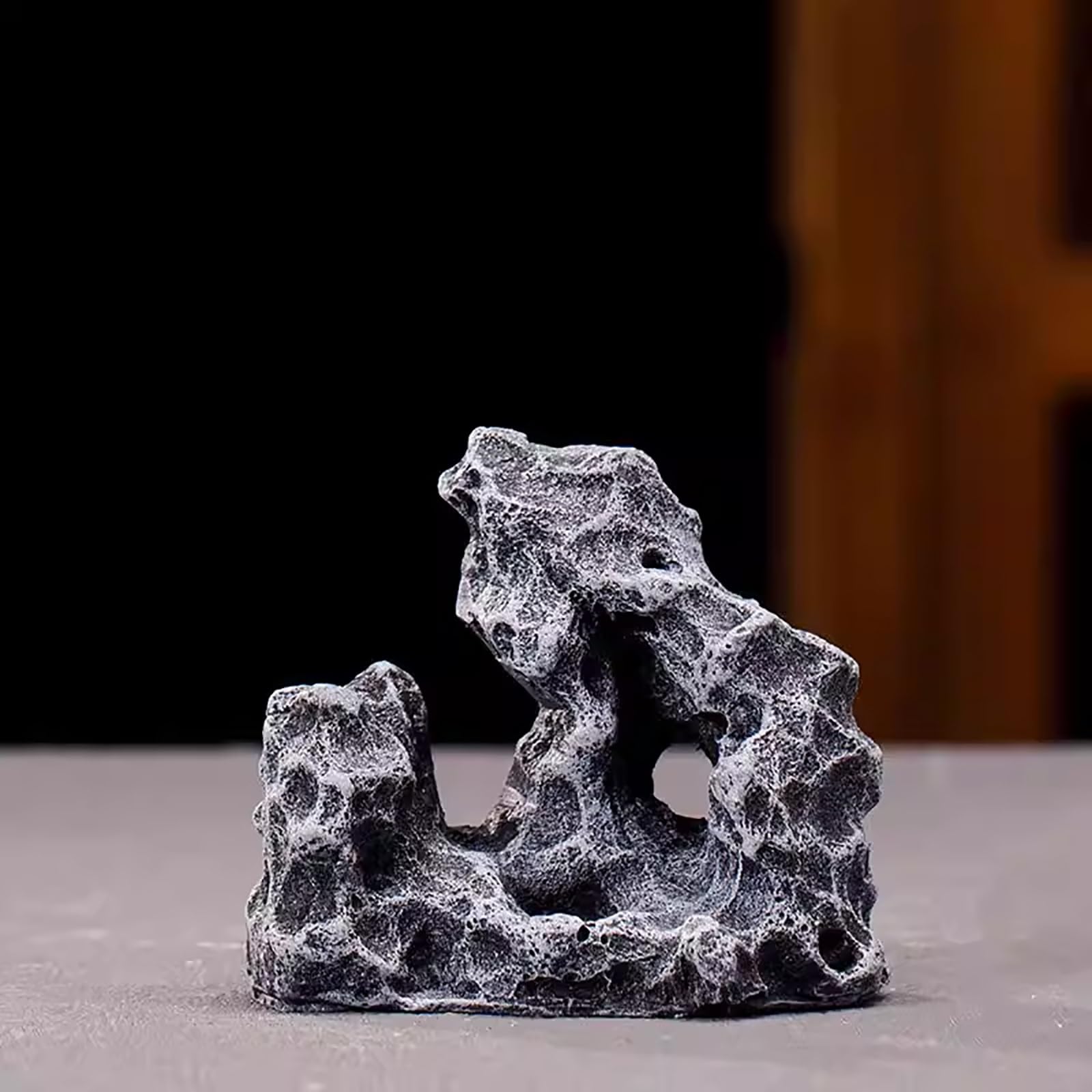 Große Aquarium-Dekoration, Stein mit Bergblick für Aquarium, einfach zu installieren, Mini-Rocailles für Betta Cichliden und Verstecke für Krabben. (11,5 cm)