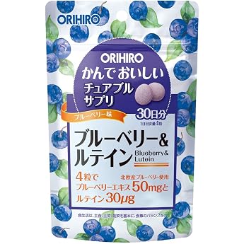 Orihiro Chewable Supplement Blueberry &amp; Lutein 120 Tablets