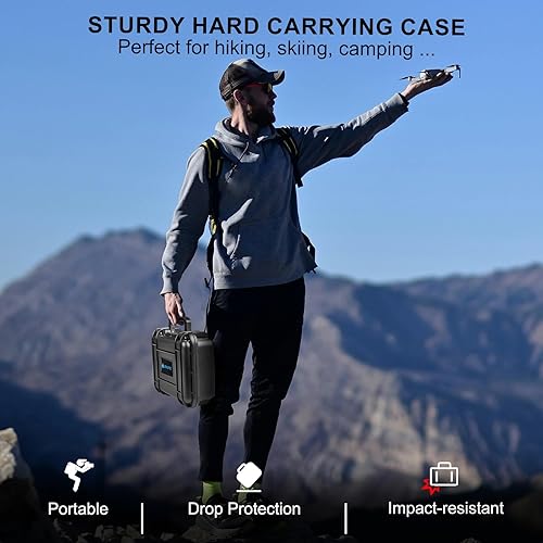 Miniatura 9 de Lekufee - Carcasa rígida compacta y portátil, resistente al agua, compatible con accesorios para Dron DJI Mini 2 y Mavic Mini 2.
