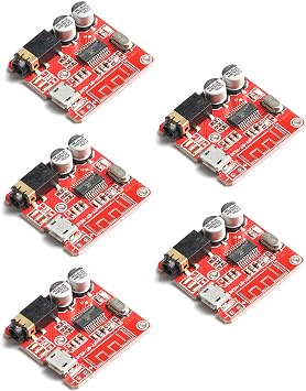 5Pcs Bluetooth Decoding Board XY-BT-Mini MP3 Bluetooth 4.1 Amplifier Module Car Speaker Power Amplifier Board Bluetooth 4.1 Circuit Board WAV+APE+FLAC+MP3