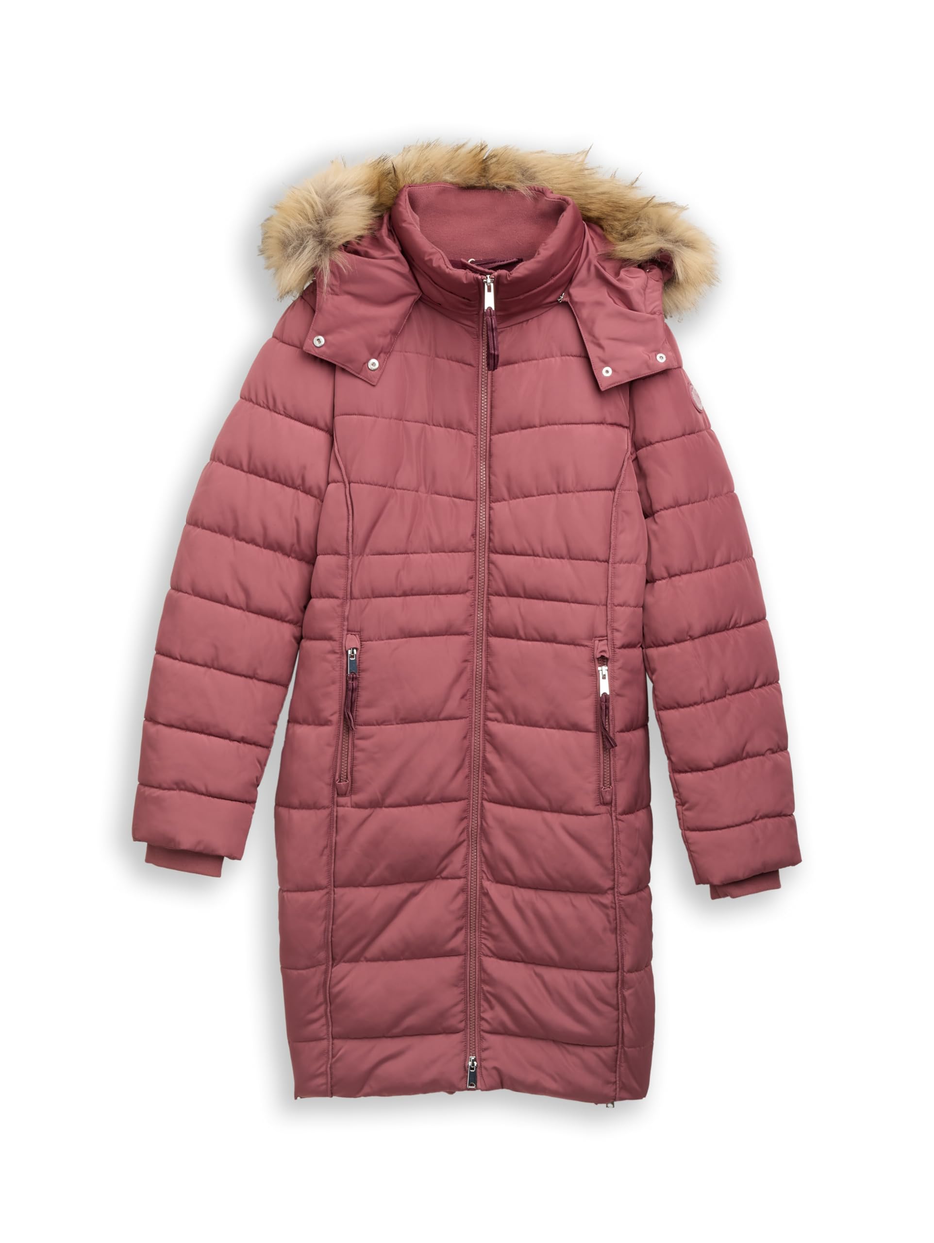 TOM TAILOR Damen 1047533 Puffer-Mantel mit abnehmbarer Kapuze