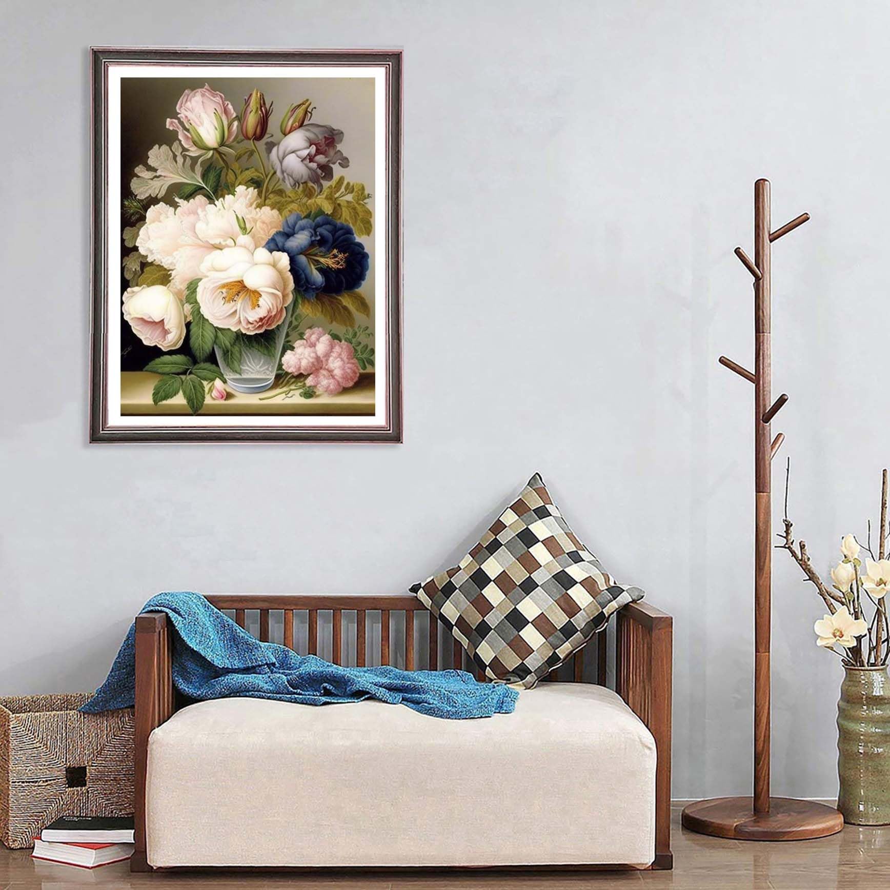 Ginfonr 5D Diamond Painting Complet Tulipes Fleurs, Broderie Peinture