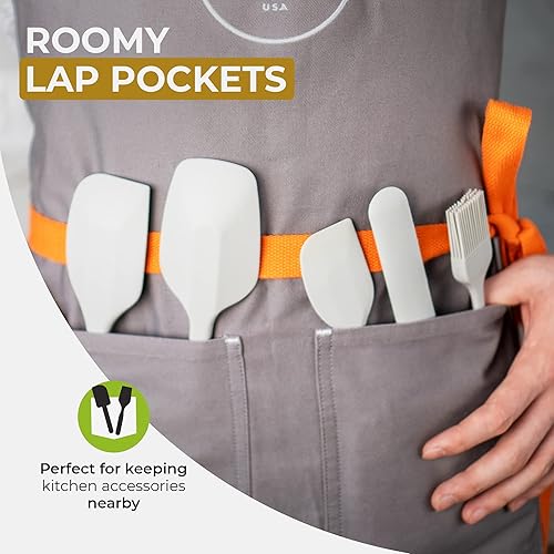 Miniatura 3 de Delantal de cocina Essential Chef - Profesional y duradero para cocinar - Delantal de cocina de algodón - Ajustable por Cook'n'Chic