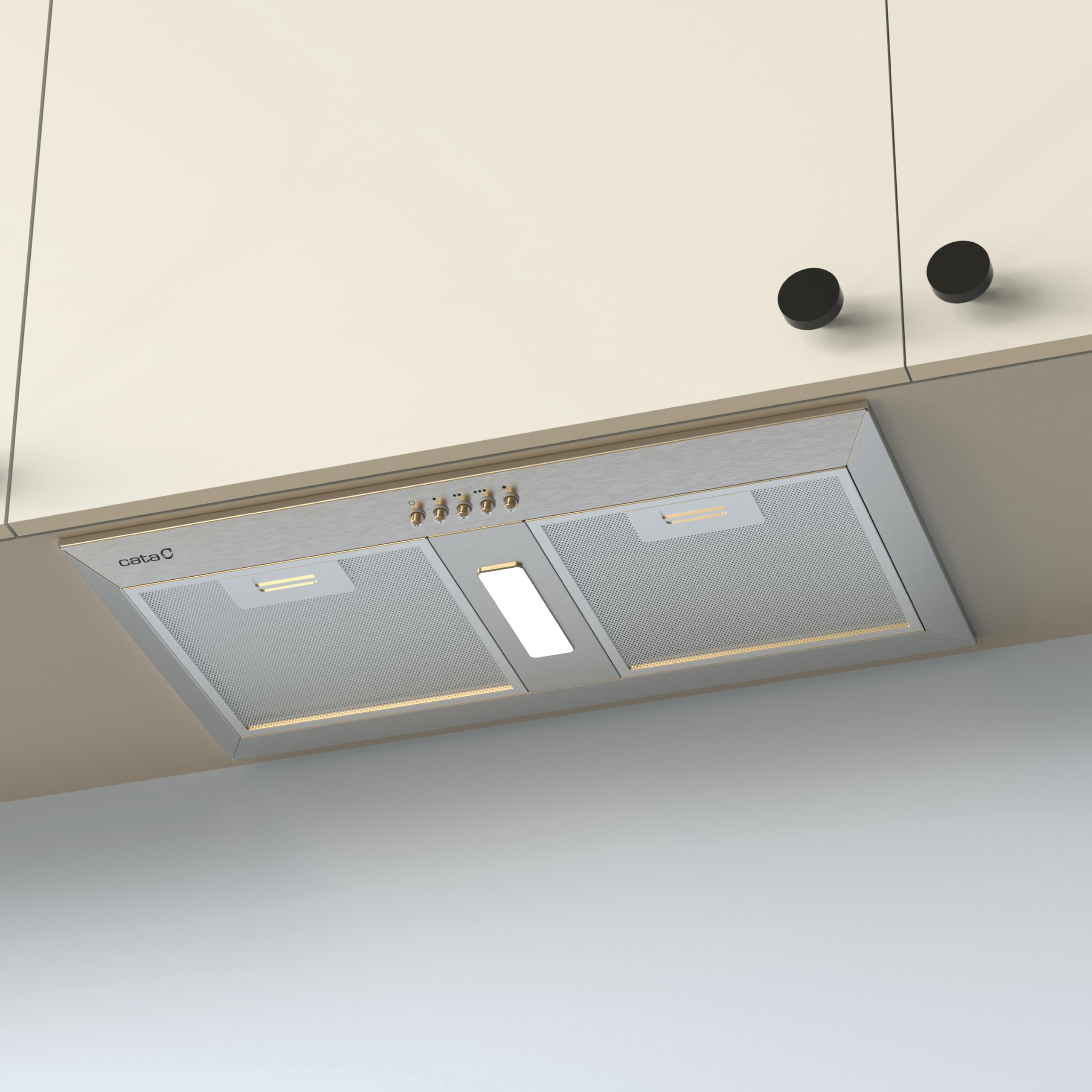 CATA GCB 55 X Dunstabzugshaube Einbau-Gruppenlüfter 55 cm Edelstahl 3 Leistungsstufen LED-Beleuchtung 371 m³/h Energieklasse C
