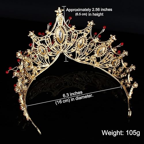 Vista 20 de COCIDE Corona de plata para mujer, corona barroca de reina y tiara para mujer, diadema de cristal, corona de sirena, tiaras de princesa, accesorios