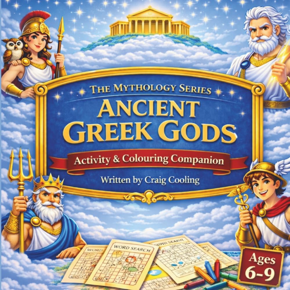 The Mythology Series: Ancient Greek Gods Activity and Colouring Companion
