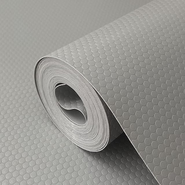 Shelf Liners,Wohomuke 45x600cm Kitchen Drawer Liner Drawer Mats Washable EVA Cupboard Cabinet shelf protector (Light Grey,45cmx6m)