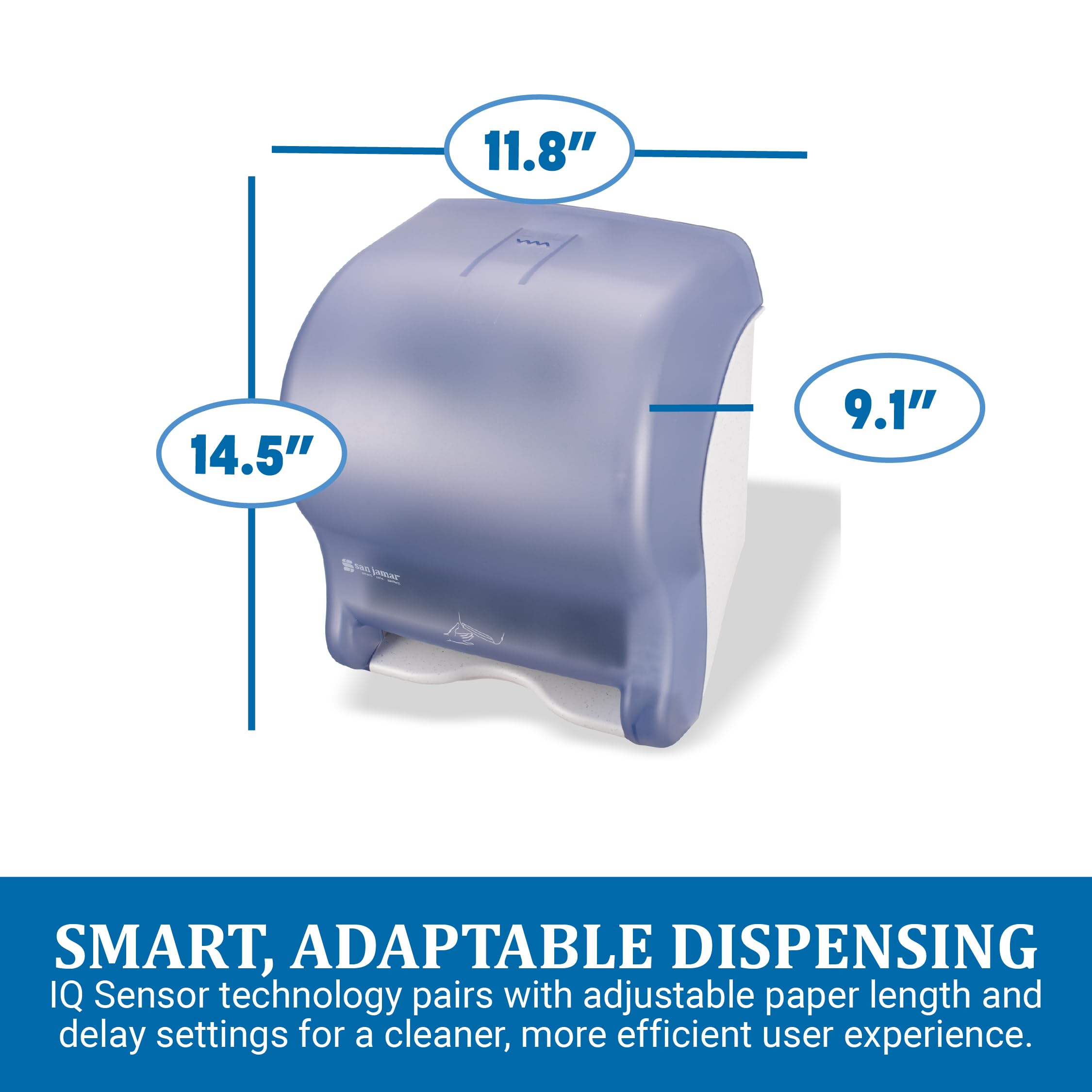 San Jamar T8400TBL Smart Essence, Arctic Blau