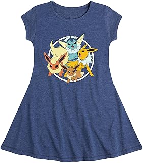 Pokémon - Eevee Group - Youth Girls Fit & Flare Dress - Buy now