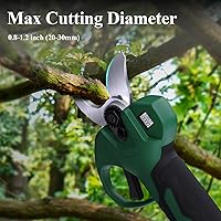 Vista 5 de Cordless Electric Pruning Shears with 2×21V 2000mAh Batteries & LED Display, 1.2" Rechargeable Garden Pruning Shears for Thick Branches