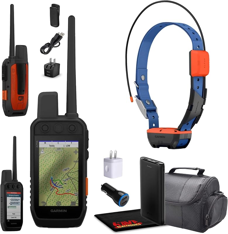 Paquete de navegador GPS portátil para seguimiento y entrenamiento de perros Garmin Alpha 300i | Para senderismo, caza y navegación al aire libre | Incluye collar para perros Alpha T20 y más