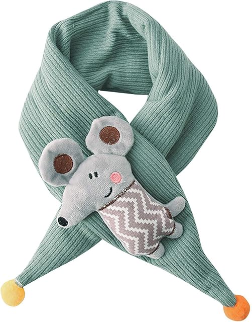 FGUUTYM Blue Children's Scarves Scarf Cartoon Collar Children and Thickening Boys Baby Care Wool Scarf Boys 12 Years