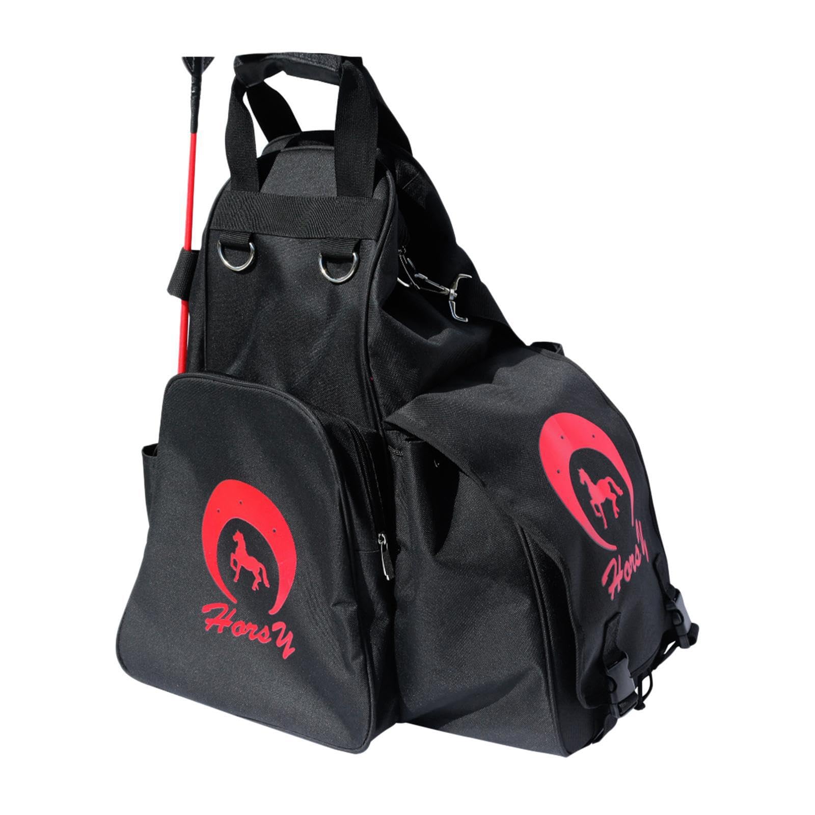 Zaino da equitazione leggero e resistente, per escursioni a cavallo, borsa sportiva multifunzionale, per ciclismo, passeggiate con il cane, bicicletta, schienale