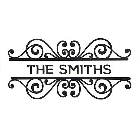 Custom Name Split Scroll Family Vinyl Decal - Personalized Bumper Sticker, for Tumblers, Laptops, Car Windows