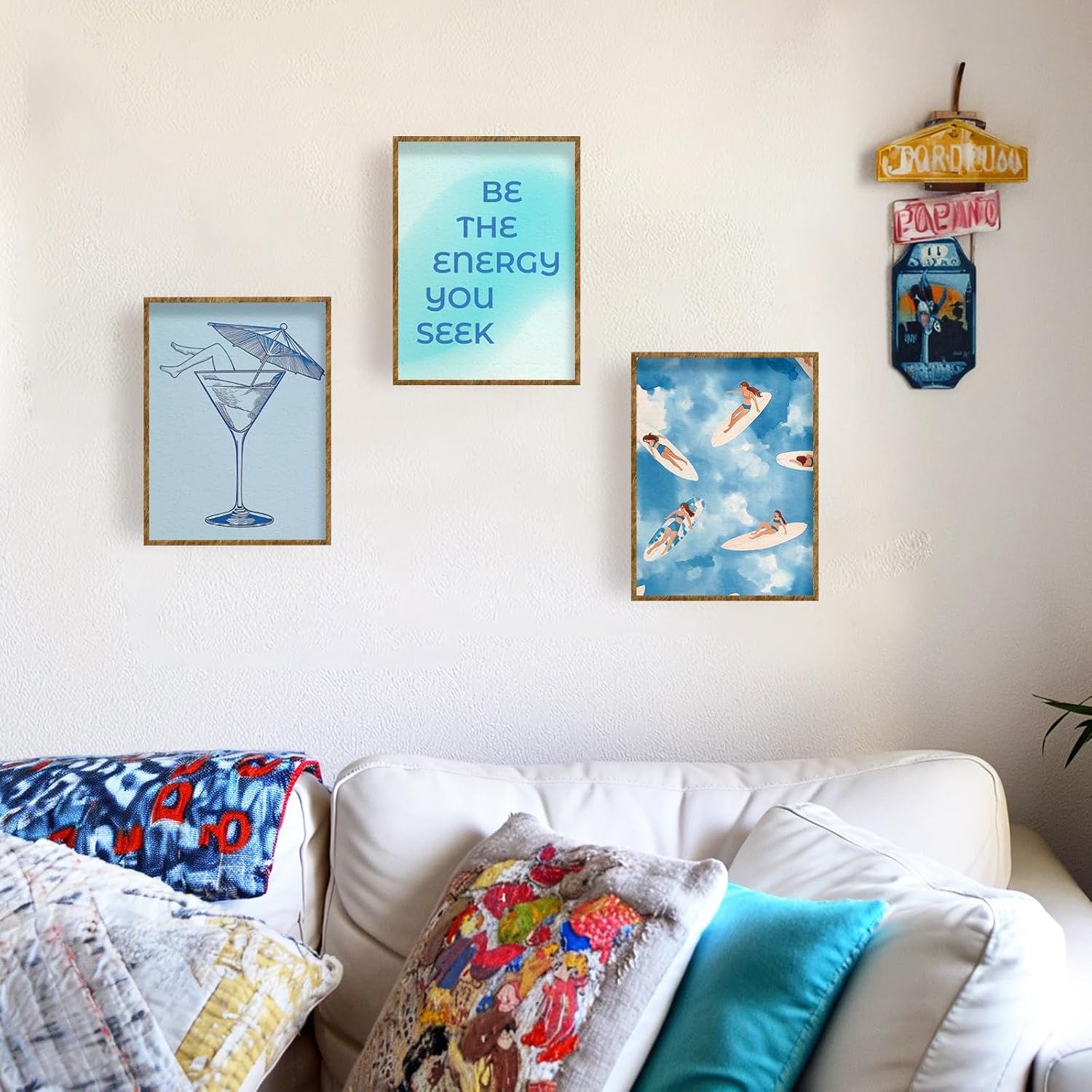 FREEBLOSS 9 Set Canvas Wall Art Prints Unframed Posters Summer Theme Wall Art Paintings Canvas Pictures for Living Room Bedroom Decor 30x40cm/11.81x15.75inch