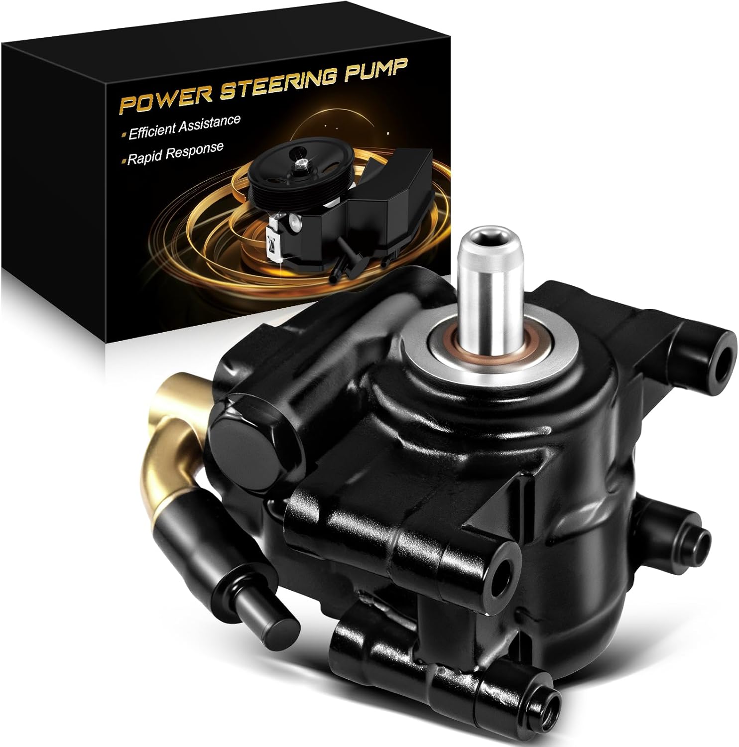 AATEE F65Z3A674AA Power Steering Pump for:-Ford F150 1997-2003, F250 1997-1999, Expedition 2001-2002, Crown Victoria 1999-2002, Grand Marquis 1999-2002 4.2L 4.6L 5.4L, OE# F85Z3A674AA