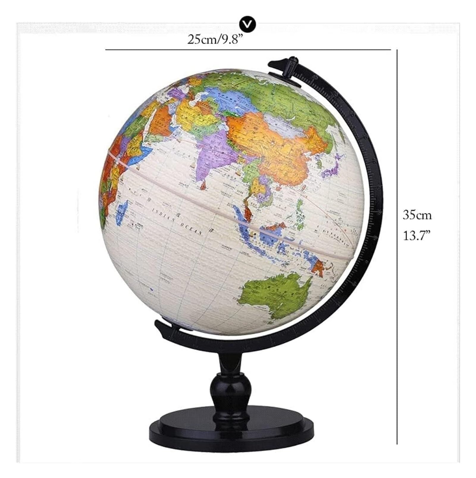 World Globe Education Globe Retro Abs Base with Black Stand