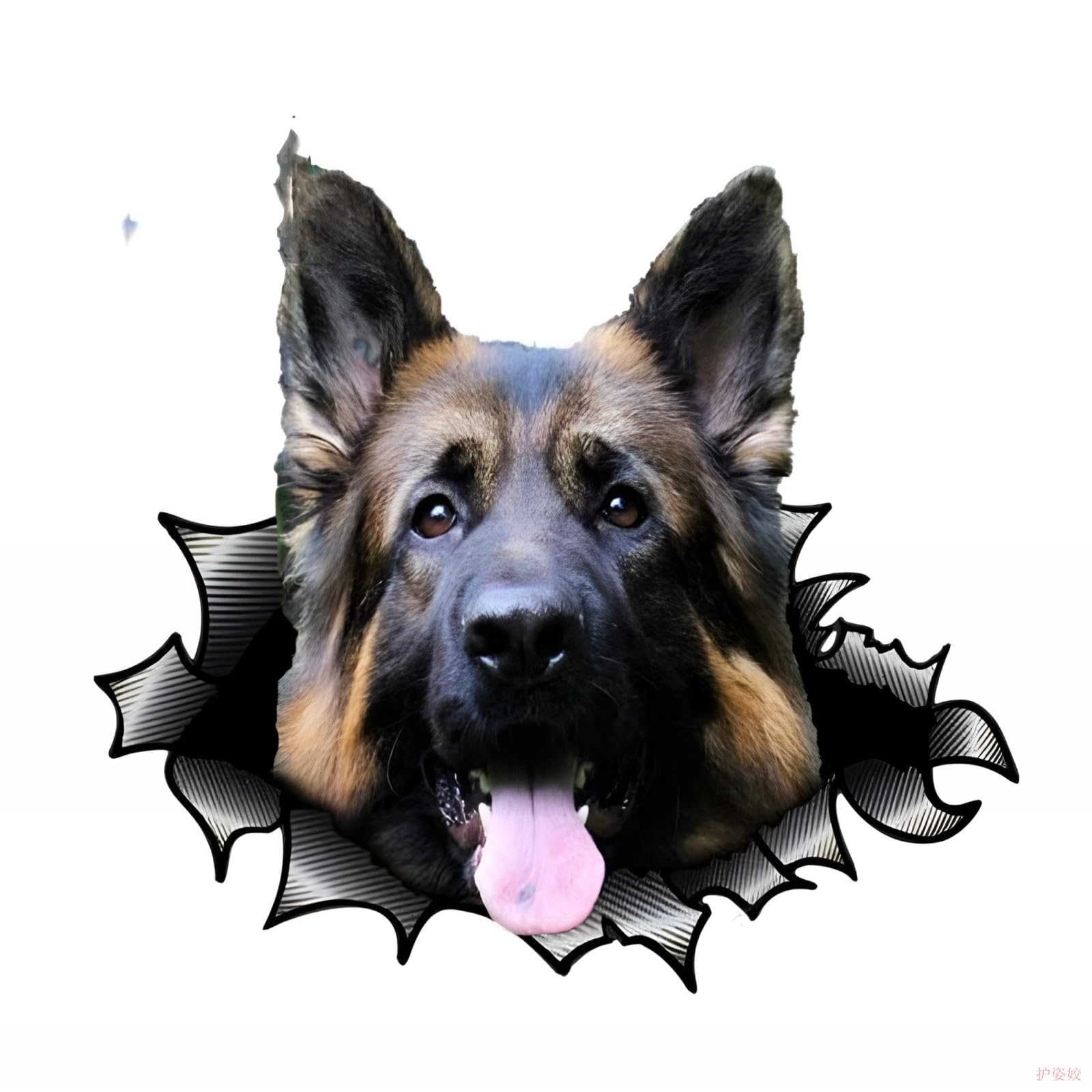 Adesivo per auto 15 cm Pastore Tedesco Adesivo Car Stickers Cane domestico Cane Stracciato Adesivo Riflettente Impermeabile Adesivo per auto Paraurti Lunotto Decor D2007