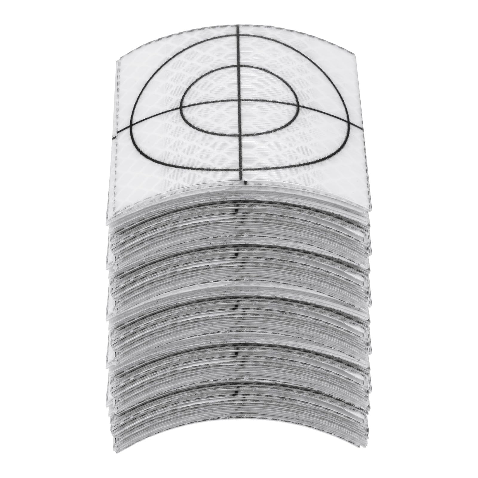 sourcing map 100pcs Survey Reflector Sheets 60x60mm Self-adhesive Reflective Tape Survey Target Mark for Total Stations, White