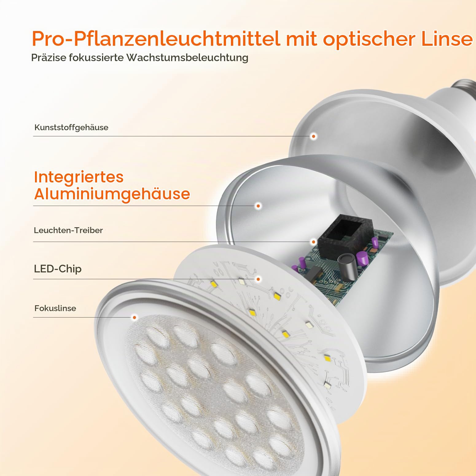 Bstrip 165cm Steh-Pflanzenlampe, 18W LED, Schwanenhals